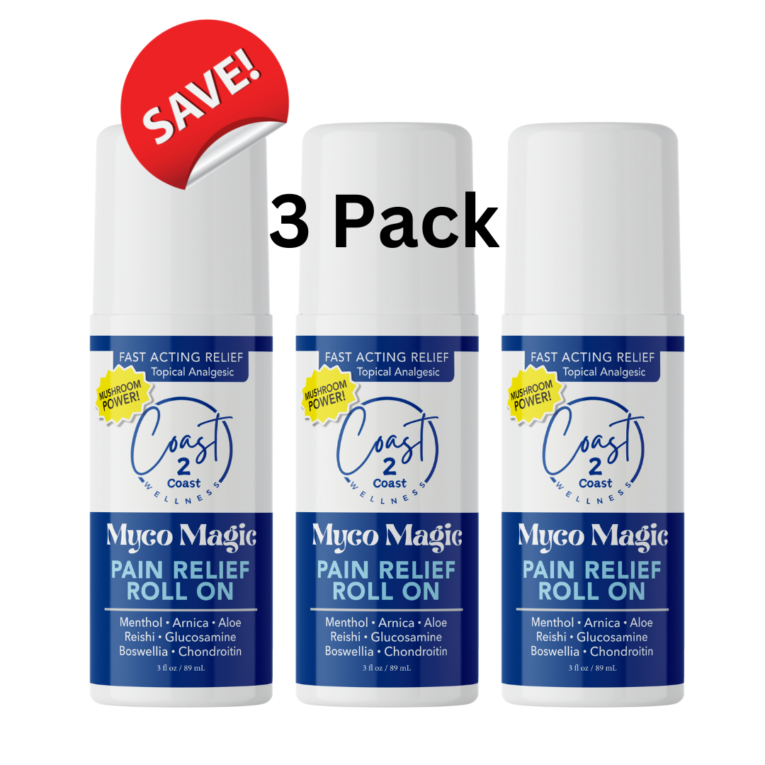 Myco Magic Mushroom Pain Relief Roll On- 3 Pack