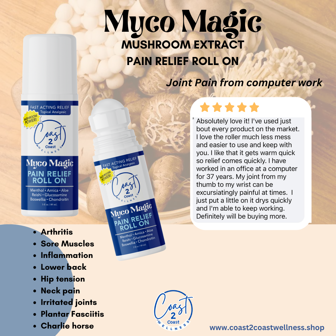 Myco Magic Mushroom Pain Relief Roll On- 2 Pack
